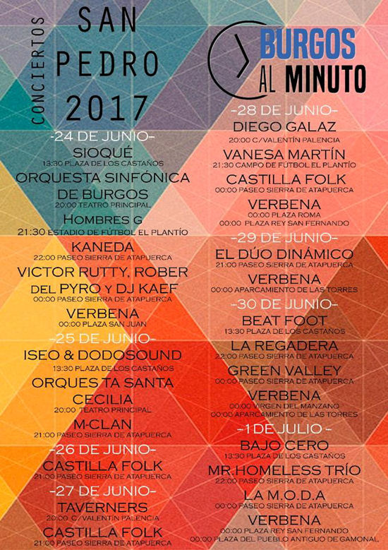 Programación de todos los conciertos que habrá en las fiestas de San