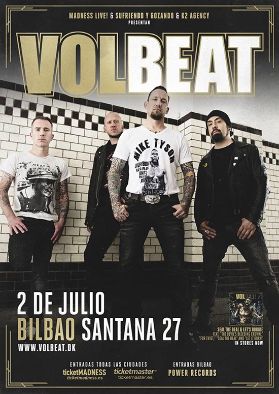 El concierto de Volbeat en Bilbao se acerca al sold out